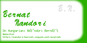 bernat nandori business card